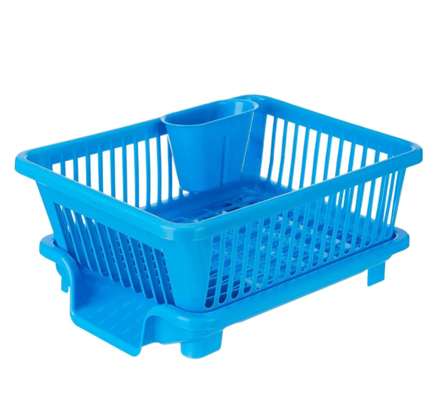 PLASTIC SINK DISH DRAINER DRYING RACK (WITH BROWN BOX)