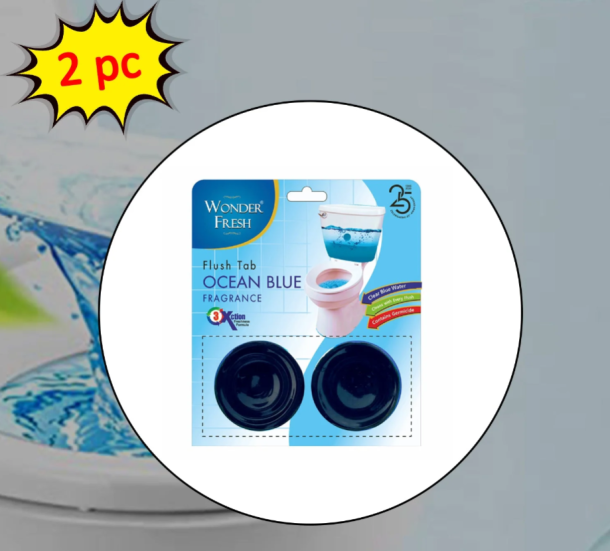 TOILET CLEANER FLUSH TAB OCEAN BLUE 100 GRAM