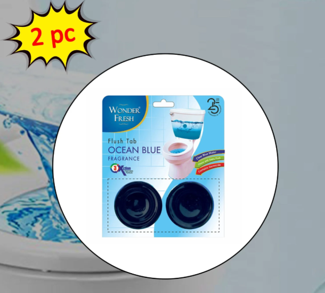 TOILET CLEANER FLUSH TAB OCEAN BLUE 100 GRAM