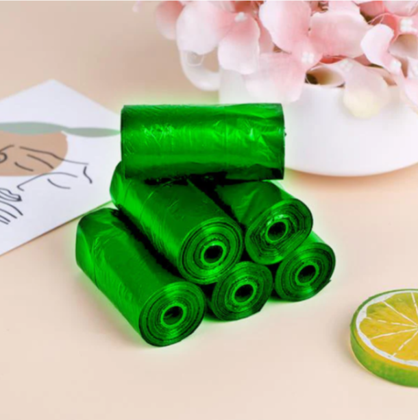 GREEN COMPOSTABLE CORN STARCH GARBAGE BAGS