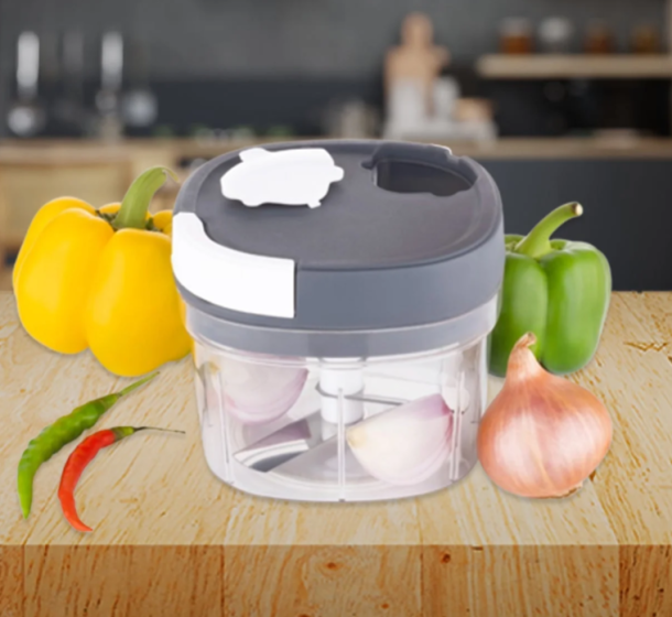 2IN1 HANDY CHOPPER AND SLICER FOR HOME & KITCHEN (600ML CAPACITY)