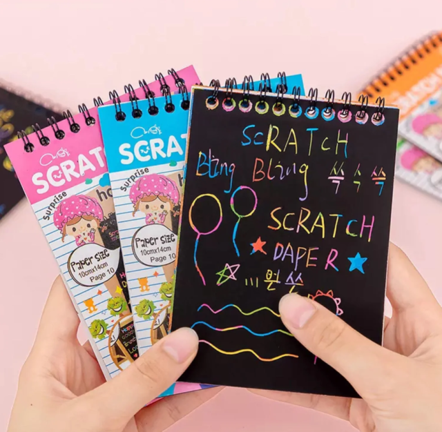 CRAFTS RAINBOW ART SCRATCH PAPER BOOK SHEETS 10 PAGE ( PACK OF 1 )