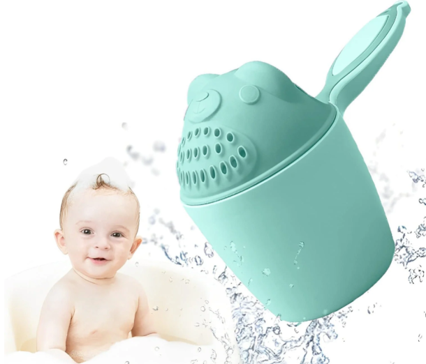 Baby Shampoo Shower Cup Safe Soft Bathing Water Scorpion Baby Bath Tumbler Hair Washing Mug Rainer