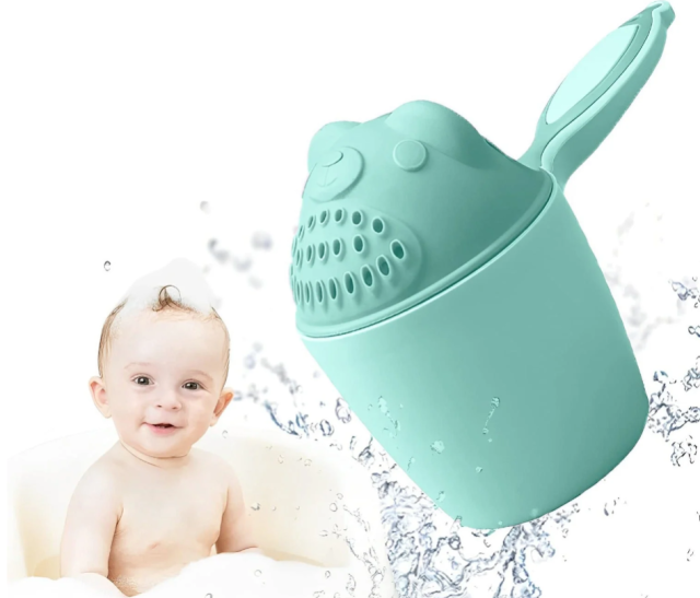 Baby Shampoo Shower Cup Safe Soft Bathing Water Scorpion Baby Bath Tumbler Hair Washing Mug Rainer