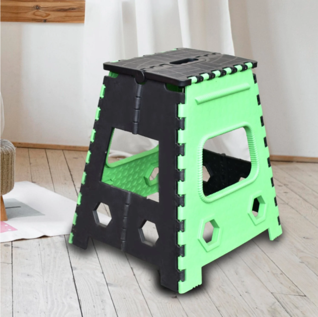 PLASTIC FOLDABLE PICK N MOVE STRONG STEP STOOL TABLE, 18INCHES