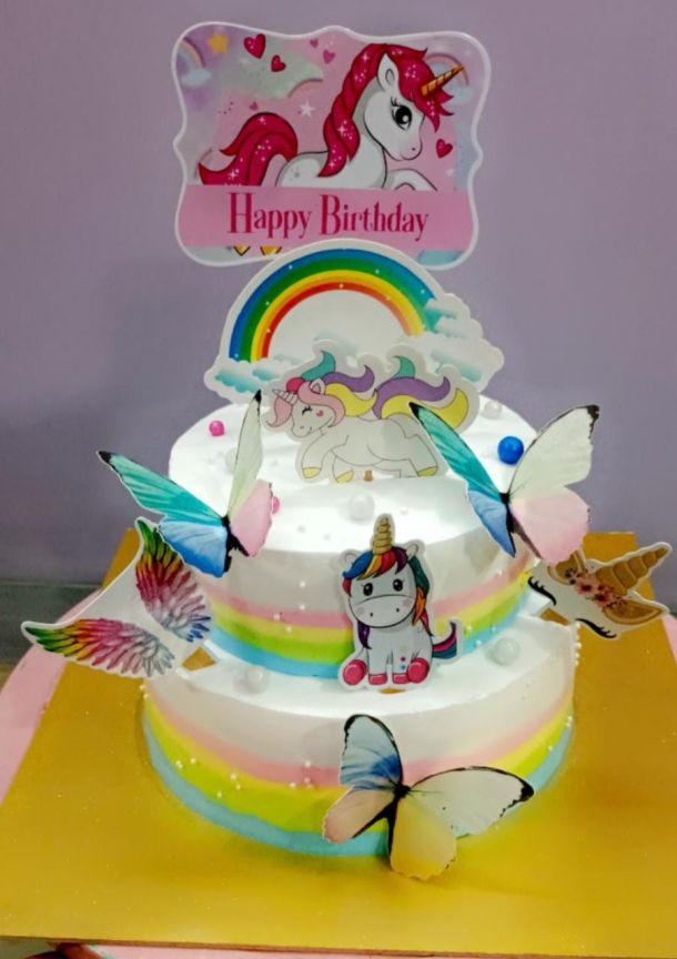 Unicorn theme cakes